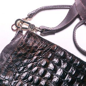 RARE CROC PATTERN CROSSBODY BAG/PURSE